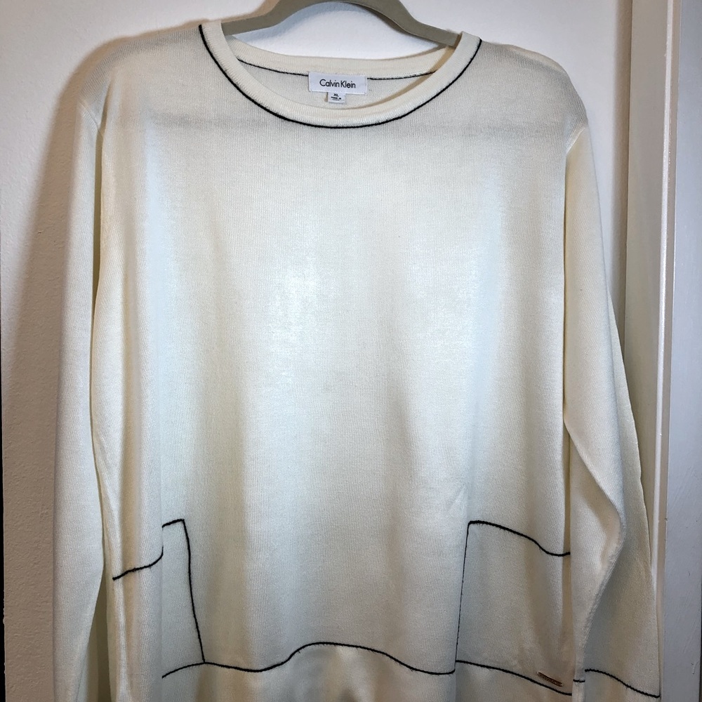 Calvin Klein Women Long White Top.